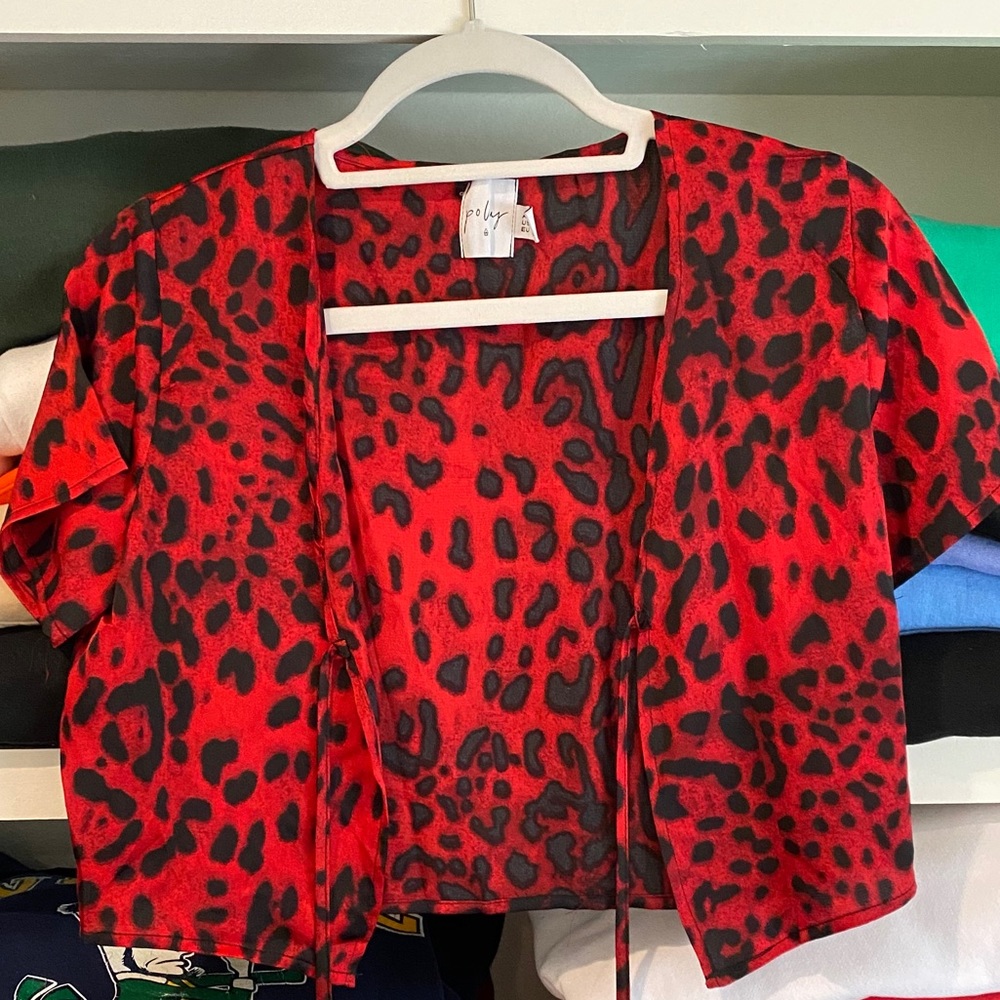Animal Print Tie Top